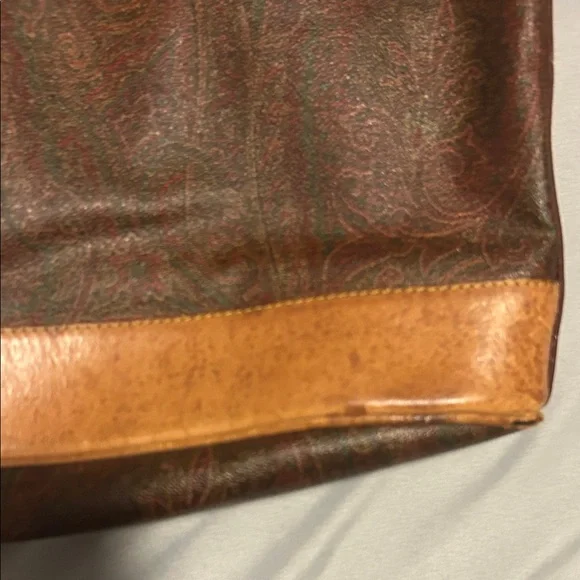 Vintage ETRO Milano Paisley PVC Tote Bag